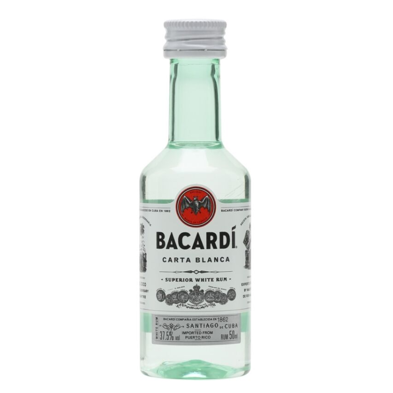 Bacardi Carta Blanca Fehér rum 40% 0,05 LITER